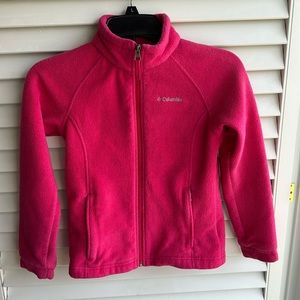 Youth Medium fushia Columbia fleece jacket. Size M 10/12.